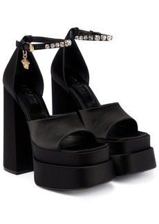 Versace Medusa Aevitas satin platform sandals