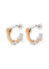 Versace Medusa Bicolor Hoop Earrings