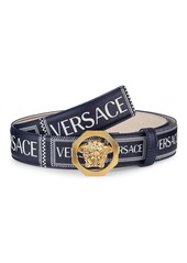 Versace Medusa Buckle Logo Leather Belt