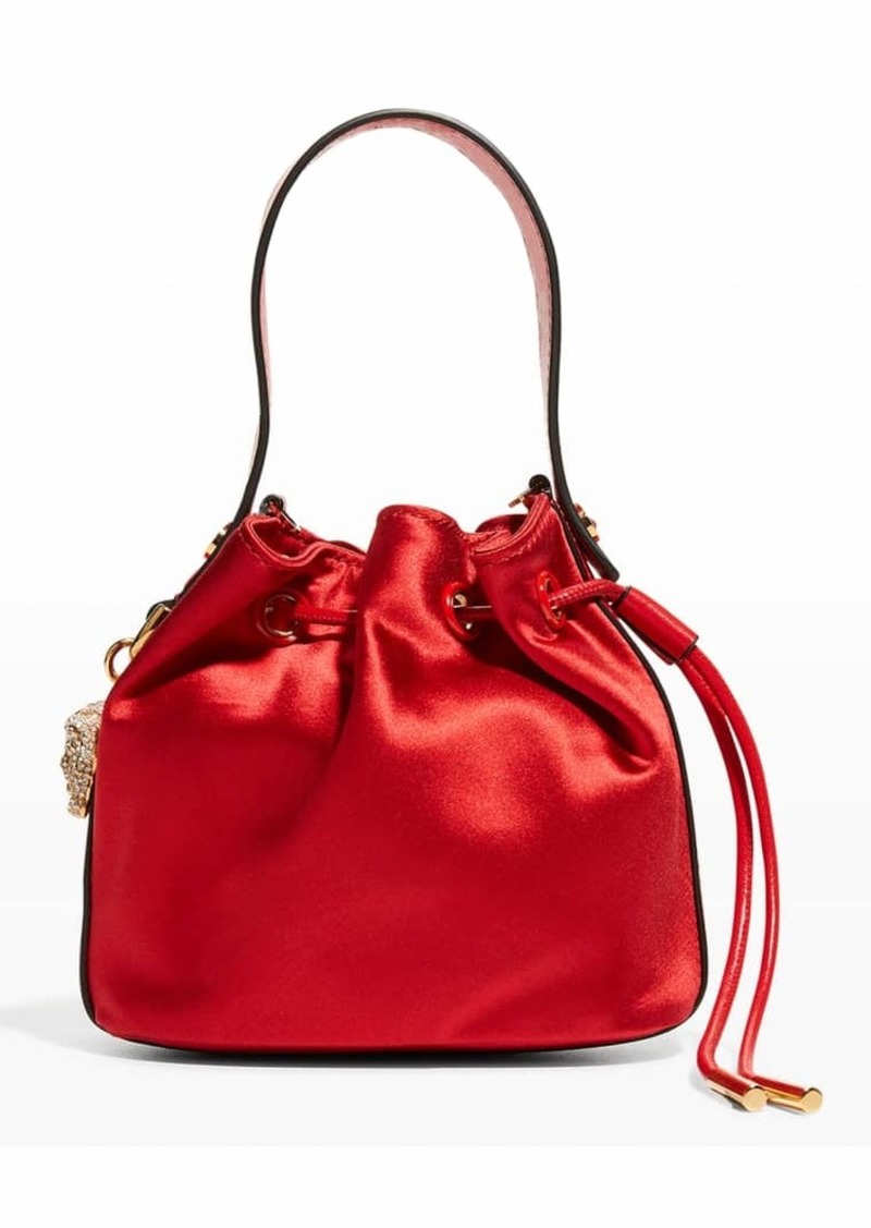 medusa charm evening satin hobo bag