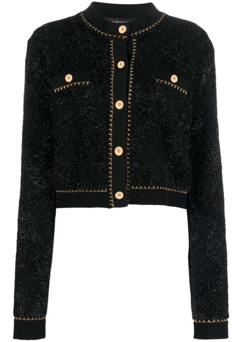 Versace Medusa cropped tweed jacket