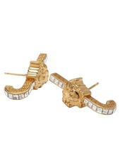 Versace Medusa crystal-embellished huggie earrings