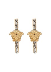 Versace Medusa crystal-embellished huggie earrings