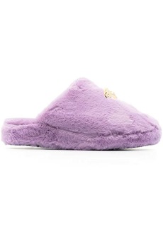 Versace Medusa faux-fur slippers