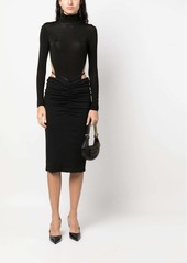 Versace Medusa georgette midi skirt