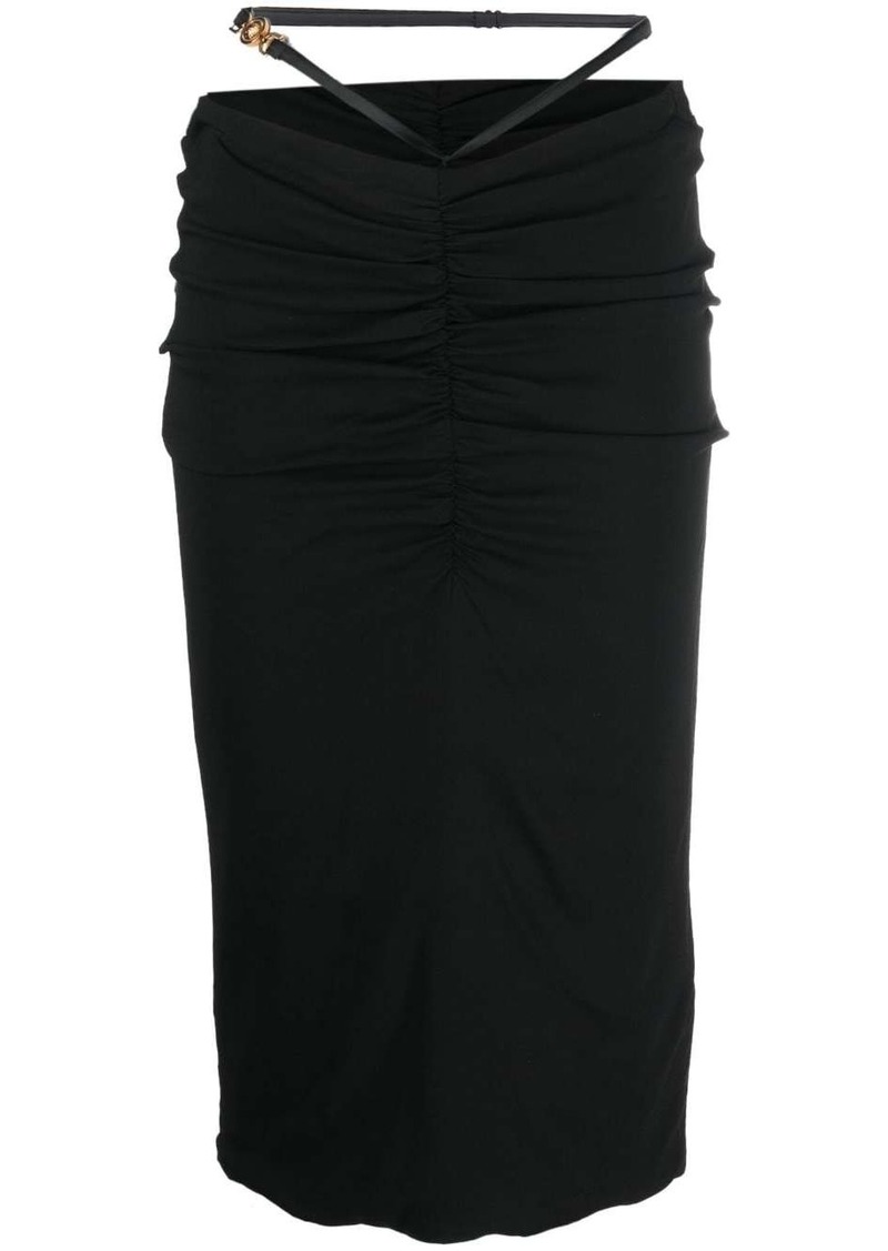 Versace Medusa georgette midi skirt