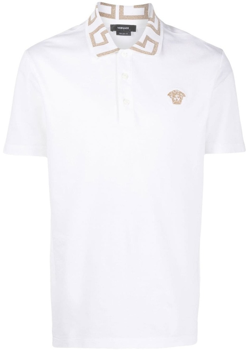 Versace Greca short-sleeved polo shirt