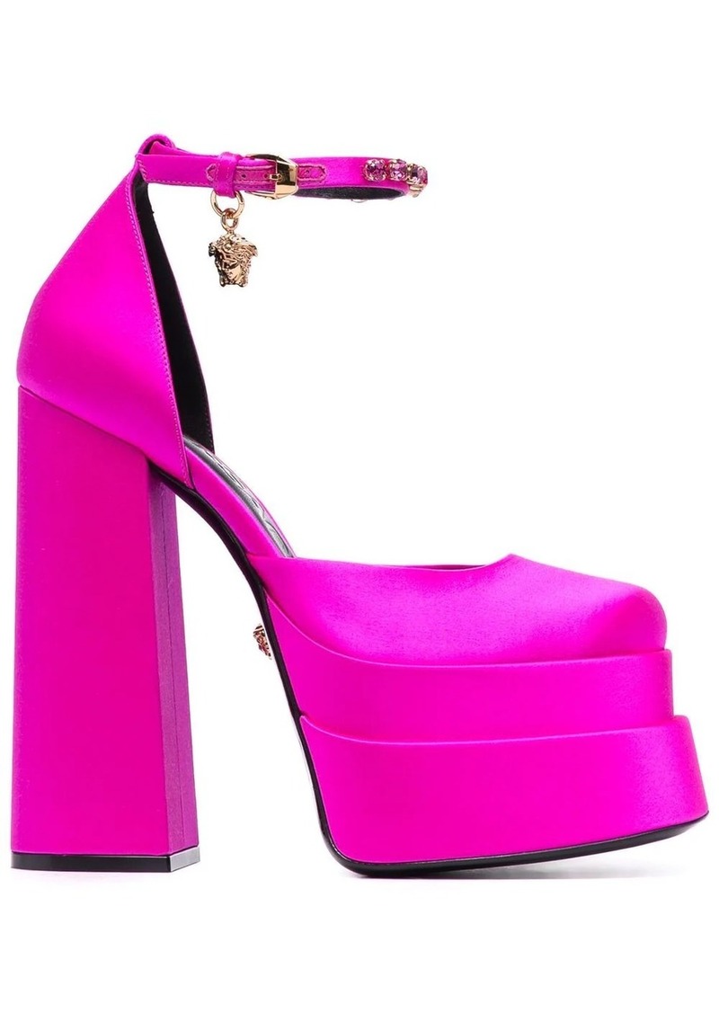 Versace Medusa Head charm platform sandals