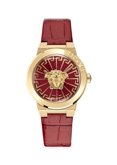 Versace Medusa Infinite 38MM Stainless Steel & Leather Strap