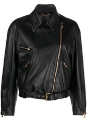 Versace leather biker jacket