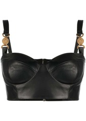 Versace Medusa '95 leather bustier top