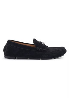 Versace Medusa Leather Driver Loafers