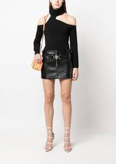 Versace Medusa leather mini skirt