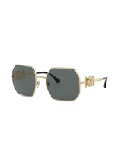 Versace Medusa-plaque geometric-frame sunglasses