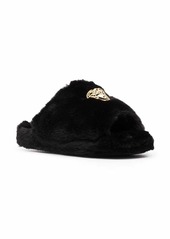 Versace Icon faux-fur slippers