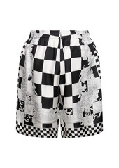 Versace Medusa Printed Silk Twill Shorts