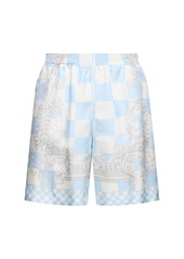 Versace Medusa Printed Silk Twill Shorts