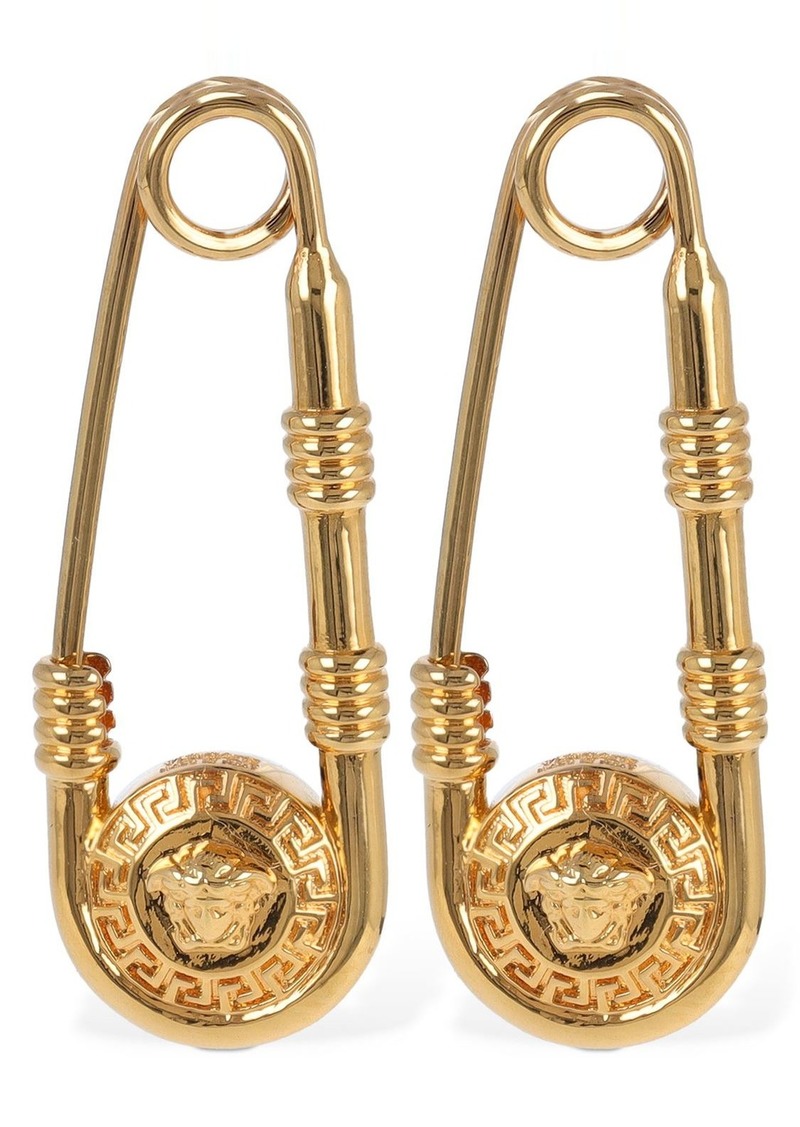 Versace Medusa Safety Pin Earrings