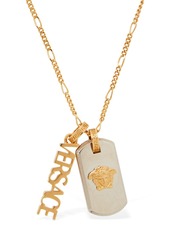 Medusa Tag & Versace Logo Necklace