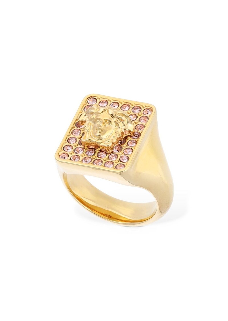 Versace Medusa Tiles Crystal Square Ring