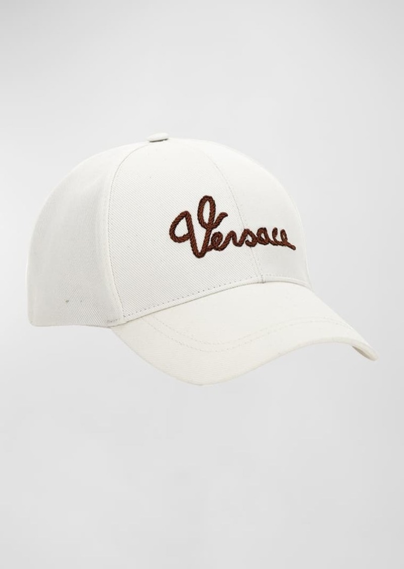 Versace Men's Embroidered Logo Baseball Hat