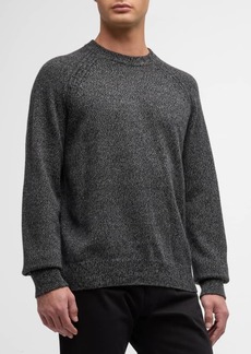 Versace Men's Marled Cashmere Raglan Sweater