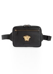 Versace La Medusa Leather Belt Bag in Nero-Oro Versace at Nordstrom