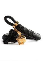 Men's Versace Medusa Head Leather Bracelet