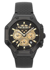 VERSUS Versace Palestro Chronograph Leather Strap Watch