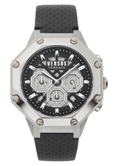 Men's Versus Versace Palestro Chronograph Leather Strap Watch