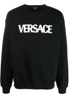 Versace mesh logo appliqué sweatshirt