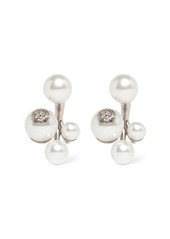 Versace Faux Pearl Drop Earrings