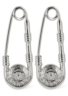 Versace Metal Logo Earrings