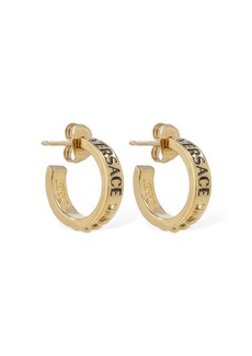 Versace Metal Logo Earrings