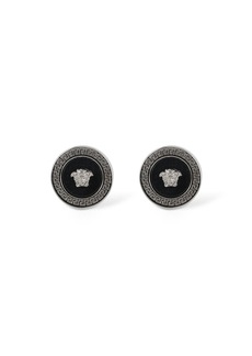 Versace Metal Logo Earrings