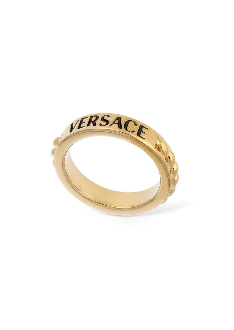 Versace Metal Logo Ring