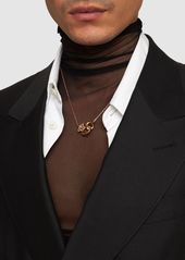 Versace Metal Necklace Logo Charm