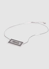 Versace Metal Necklace Logo Plaque