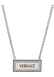 Versace Metal Necklace Logo Plaque