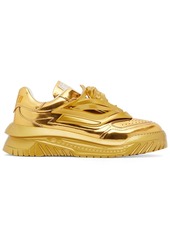 Versace Metallic Leather Sneakers