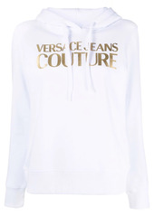 Versace metallic logo print hoodie