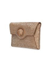 Versace Mini Crystal & Satin Envelope Clutch