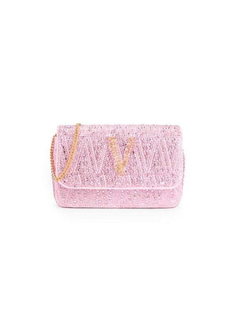 Versace Mini Embellished Logo Crossbody Bag