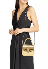 Versace Mini La Medusa Metallic Leather Top Handle Bag