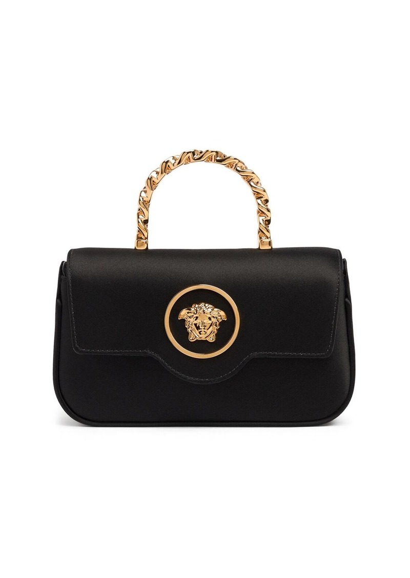 Versace Mini La Medusa Satin Top Handle Bag