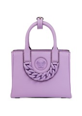 Versace Mini Medusa Leather Tote Bag W/ Chain
