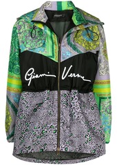 Versace mix-print hooded jacket
