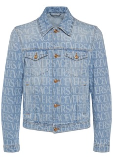 Versace Monogram Cotton Denim Jacket
