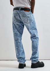 Versace Monogram Cotton Denim Jeans