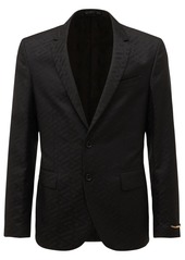 Versace Monogram Jacquard Wool Blend Jacket